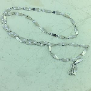 Italian 14k White Gold Ladies Fancy Necklace